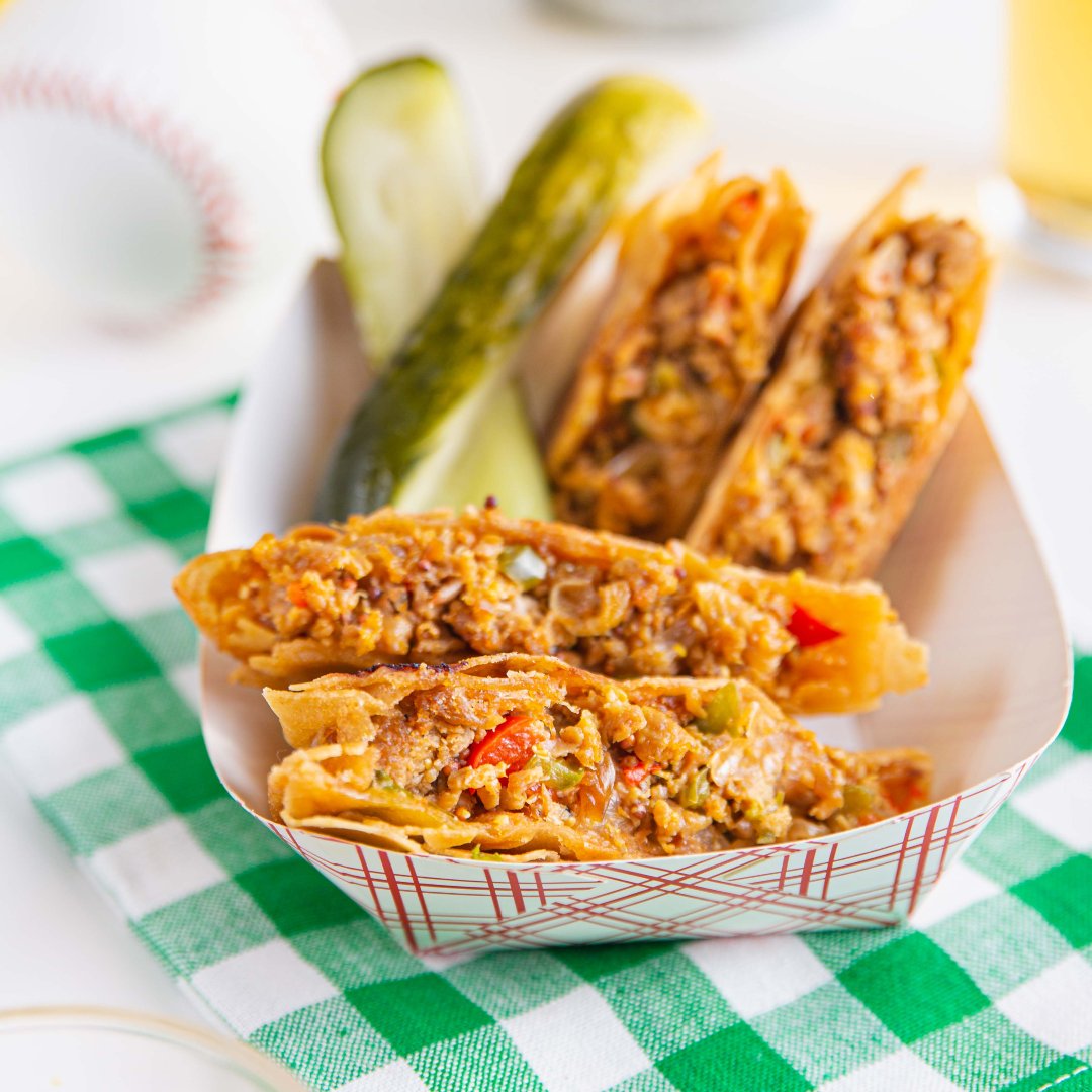 Plant-Based Sausage & Peppers Bing made with UNCUT®